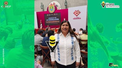 Alcaldesa de Chicontepec participa en acto histórico por la cancelación de la bursatilización crediticia