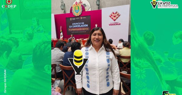 Alcaldesa de Chicontepec participa en acto histórico por la cancelación de la bursatilización crediticia