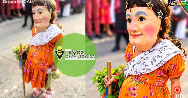 Pequeña participante cautiva miradas durante el arranque del Xantolo 2026 en Tantoyuca