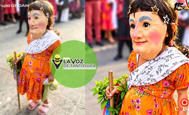 Pequeña participante cautiva miradas durante el arranque del Xantolo 2026 en Tantoyuca