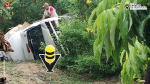 Vuelca pipa de gas LP en Chicontepec; no se reportan personas lesionadas