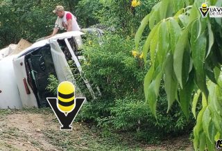 Vuelca pipa de gas LP en Chicontepec; no se reportan personas lesionadas