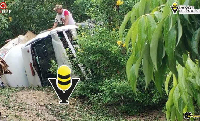 Vuelca pipa de gas LP en Chicontepec; no se reportan personas lesionadas