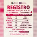 Del 19 al 25 de octubre se realiza el registro a las Pensiones para Adultos Mayores y Mujeres Bienestar: Leticia Ramírez