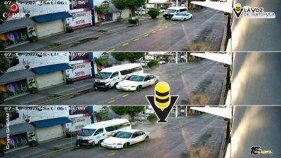 Automovilista provoca aparatoso accidente; colectivo se impacta contra un árbol en Pachuca
