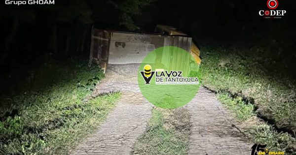 Camión de volteo bloquea acceso a comunidades de Chalma; habitantes exigen intervención urgente