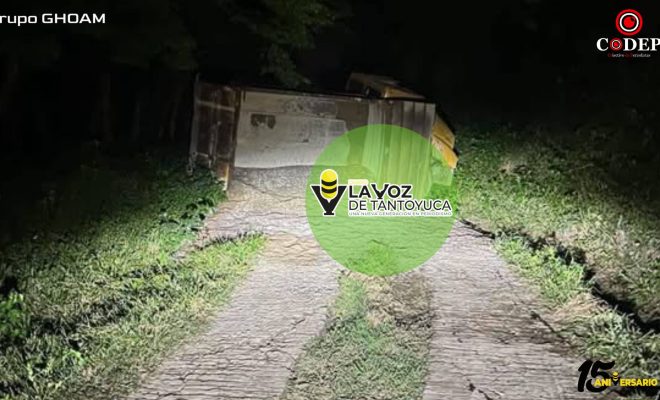 Camión de volteo bloquea acceso a comunidades de Chalma; habitantes exigen intervención urgente