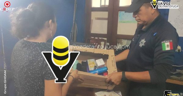 Recupera policía municipal caja robada tras rápida intervención, en Chicontepec
