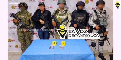 En Tempoal, en operativo de cateo, aseguran sustancias ilícitas