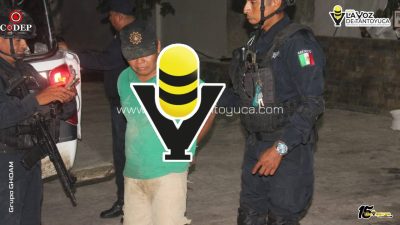 Detienen a sujeto agresivo en Tantoyuca; su familia pidió su detención