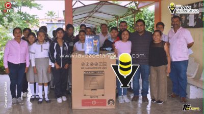 Entrega Gobierno Municipal equipo de cocina a secundaria técnica en Benito Juárez