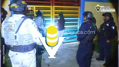Policía Municipal de Tantoyuca frustra robo en Kinder de la Colonia Altamirano