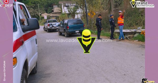 Falla mecánica provoca accidente en Tempoal; familia resulta ilesa