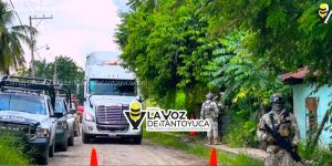 Golpe al huachicol; aseguran tractocamión con combustible de dudosa procedencia