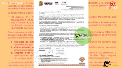 SEV establece que ningún alumno debe ser obligado a participar en celebraciones religiosas como Xantolo