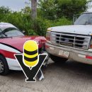 Choque entre taxi y pipa de agua deja solo daños materiales en Tantoyuca
