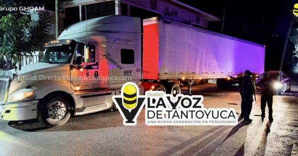 Aseguran tractocamión por causar daños al cableado eléctrico