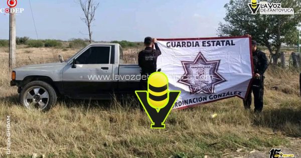 Guardia Estatal recupera camioneta con reporte de robo en carretera Tampico - Mante