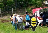 Taxi termina fuera de la carretera tras aparatoso accidente en Potrero del Llano