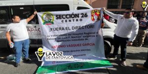 Protestan trabajadores del sector salud afuera del Hospital Civil 