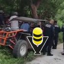 Cinco jóvenes resultan lesionados tras accidente en vehículo tipo buggy en Huejutla
