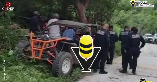 Cinco jóvenes resultan lesionados tras accidente en vehículo tipo buggy en Huejutla