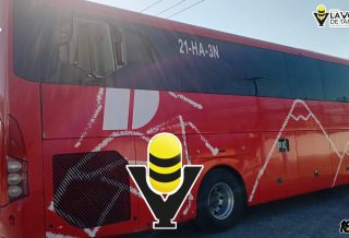Autobús de pasajeros de ADO es apedreado en la carretera Álamo - Potrero del Llano