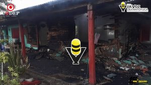 Protección Civil atiende incendio de vivienda en El Pabellón Tampamás, en Tantoyuca