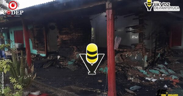 Protección Civil atiende incendio de vivienda en El Pabellón Tampamás, en Tantoyuca