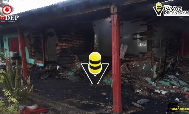 Protección Civil atiende incendio de vivienda en El Pabellón Tampamás, en Tantoyuca