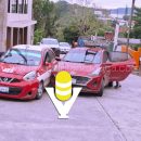 Choque entre vehículo particular y taxi deja solo daños materiales