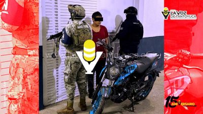 Cae presunto ladrón de motocicleta en Tuxpan tras reporte ciudadano