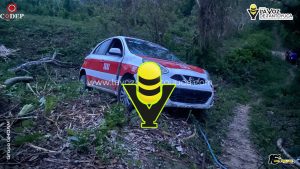 Taxista se sale de camino vecinal en Tantoyuca; resulta ileso