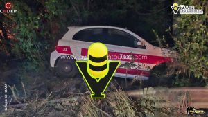 Localizan taxi accidentado y abandonado en la México - Tampico 