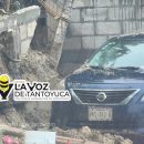Cae barda sobre un vehículo