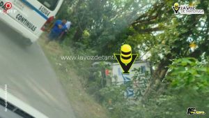 Camioneta de empresa láctea termina fuera de la cinta asfáltica, en Huejutla 