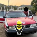 Choque entre motociclista y taxi deja solo daños materiales en Tantoyuca