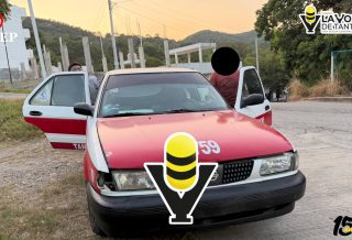 Choque entre motociclista y taxi deja solo daños materiales en Tantoyuca