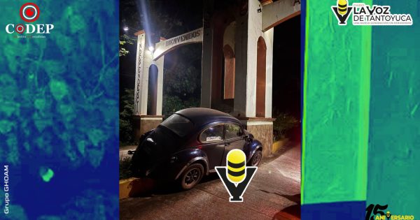 Conductor choca contra el Arco Bicentenario de Huautla; solo hubo daños materiales