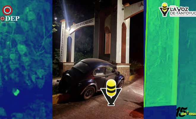 Conductor choca contra el Arco Bicentenario de Huautla; solo hubo daños materiales