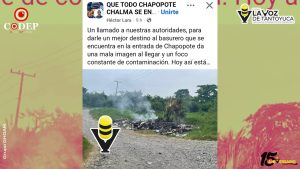 Habitantes denuncian acumulación de basura en Chapopote y piden atención del Gobierno Municipal