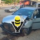 Accidente vehicular deja un joven lesionado y daños a infraestructura en Tempoal