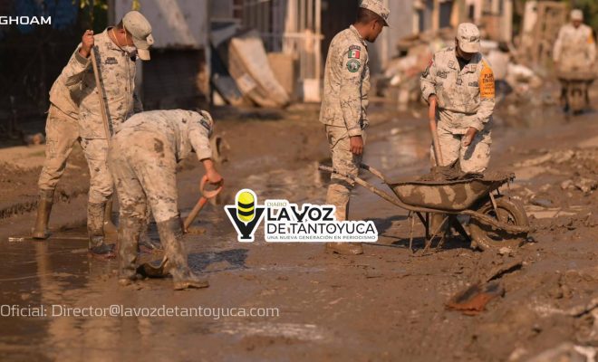 En Poza Rica y Álamo, Rocío Nahle y Claudia Sheinbaum Pardo coordinan auxilio y ayuda humanitaria para damnificados
