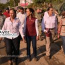 En Poza Rica y Álamo, Rocío Nahle y Claudia Sheinbaum Pardo coordinan auxilio y ayuda humanitaria para damnificados