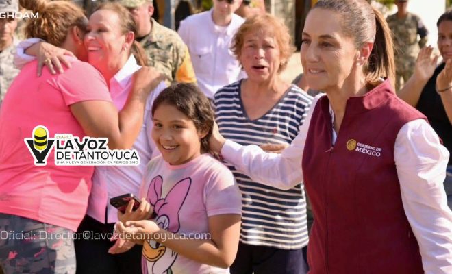En Poza Rica y Álamo, Rocío Nahle y Claudia Sheinbaum Pardo coordinan auxilio y ayuda humanitaria para damnificados