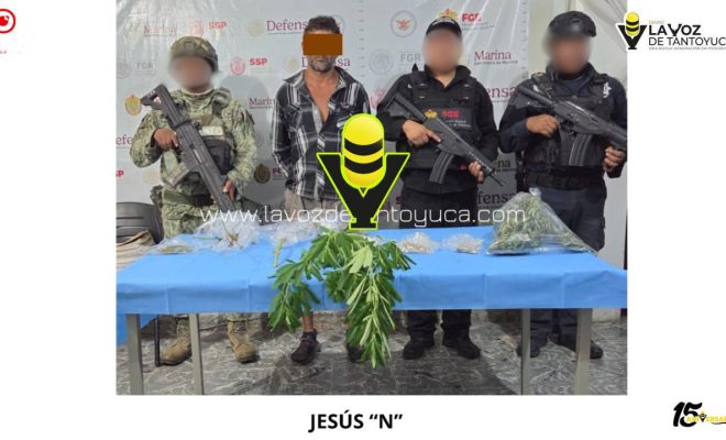 Detienen a hombre en Pánuco y aseguran indicios