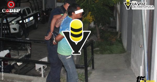 Detienen a hombre por presunta violencia familiar en Tantoyuca