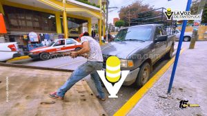 Aseguran camioneta en la Zona Centro de Tantoyuca