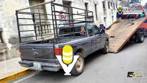 Aseguran camioneta en la Zona Centro de Tantoyuca