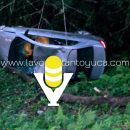 Volcadura en Huejutla deja un lesionado